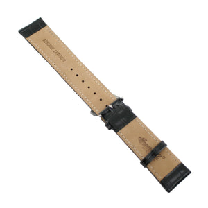 Ingersoll Ersatzband für Uhren Leder schwarz g. Kroko Dornschließe Si 22 mm