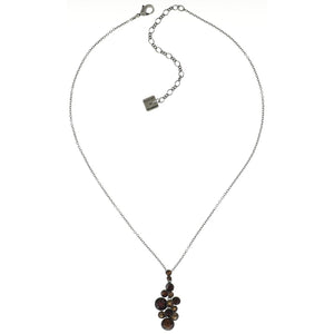 Konplott Kette Collier Water Cascade brown / red silber