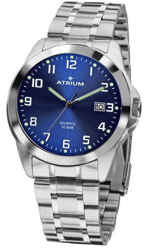 ATRIUM Herren Uhr Armbanduhr Edelstahl A16-35