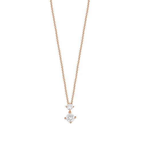 Esprit Damen Kette Collier Silber Rosé Zirkonia Svelte Sparkle ESNL92460C400