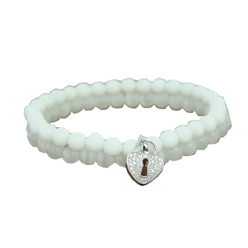 Fossil Damen Armband Silber Zirkonia Strech JF17963040