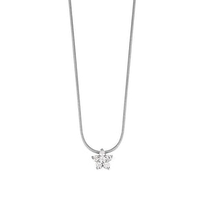 Esprit Damen Kette Silber Zirkonia Fleur ESNL92860A420