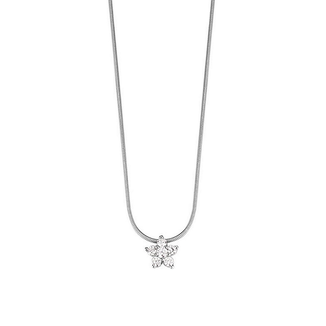 Esprit Damen Kette Silber Zirkonia Fleur ESNL92860A420