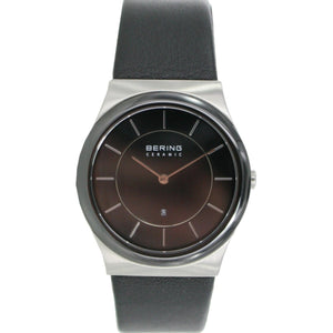 Bering Unisex Uhr Armbanduhr Slim Ceramic - 32235-442 Leder