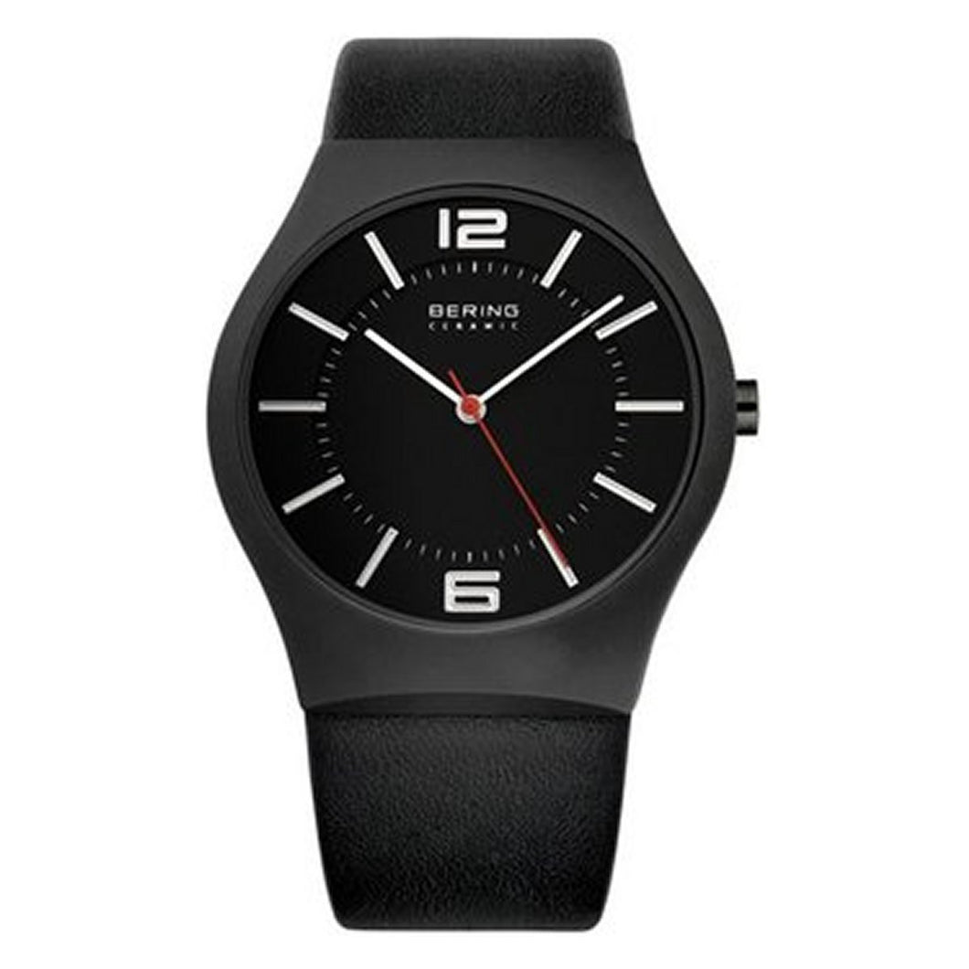 Bering Herren Uhr Armbanduhr Slim Ceramic - 32039-448 Lederband