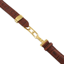 Laden Sie das Bild in den Galerie-Viewer, Ingersoll Ersatzband für Uhren Leder braun Kroko Faltschl. gold 20 mm XL