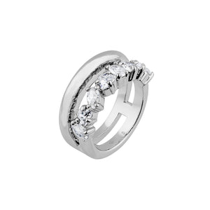 Joop Damen Ring Edelstahl Silber Simply Modern JPRG00007A1
