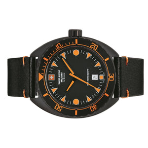 Swiss Alpine Military Herren Uhr Analog Quarz 7066.1579SAM Leder