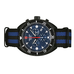 Swiss Alpine Military Herren Uhr Chrono Analog Quarz 7066.9675SAM Nylon-Armband