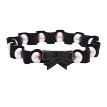 Laden Sie das Bild in den Galerie-Viewer, Misaki Damen Armband Edelstahl Textil BANAIS SMALL QCUBANAISSMALL