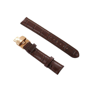 Ingersoll Ersatzband für Uhren Leder braun Kroko Faltschl.18 mm