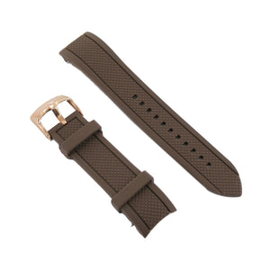 Ingersoll Ersatzband für Uhren Silikon braun Dornschließe Bison No.44 24 mm