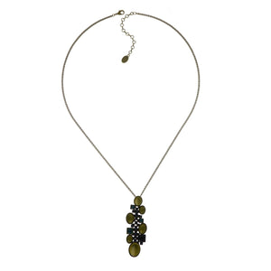 Konplott Kette Collier Checks Oval blue