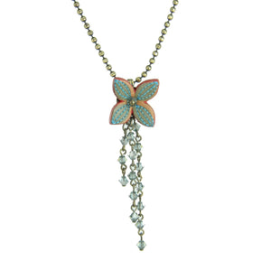 Konplott Halskette Collier Brit Chic Blume türkis / rot