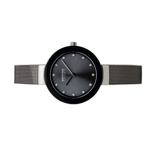 Bering Damen Uhr Armbanduhr Slim Ceramic - 11429-389 Meshband