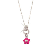 Laden Sie das Bild in den Galerie-Viewer, Scout Kinder Halskette Kette Silber Blume pink Girls Mädchen 261066200
