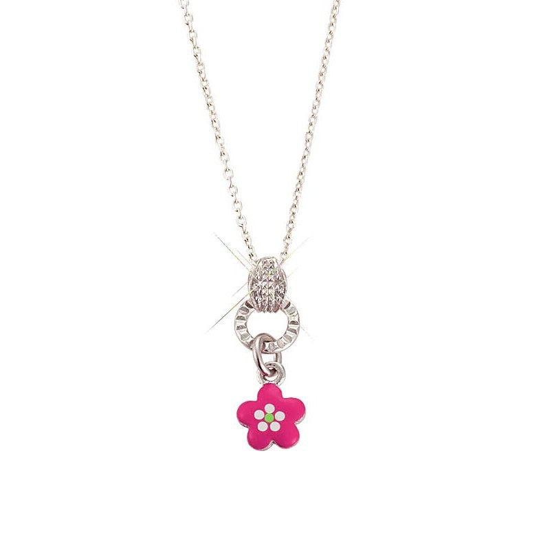 Scout Kinder Halskette Kette Silber Blume pink Girls Mädchen 261066200