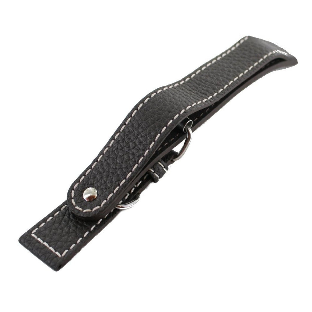 Ingersoll Ersatzband für Uhren Leder schwarz Naht ws Dornschl. Si 22 mm Spezial