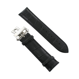 Ingersoll Ersatzband für Uhren Leder schwarz Kroko Faltschl. spez. Si 24 mm