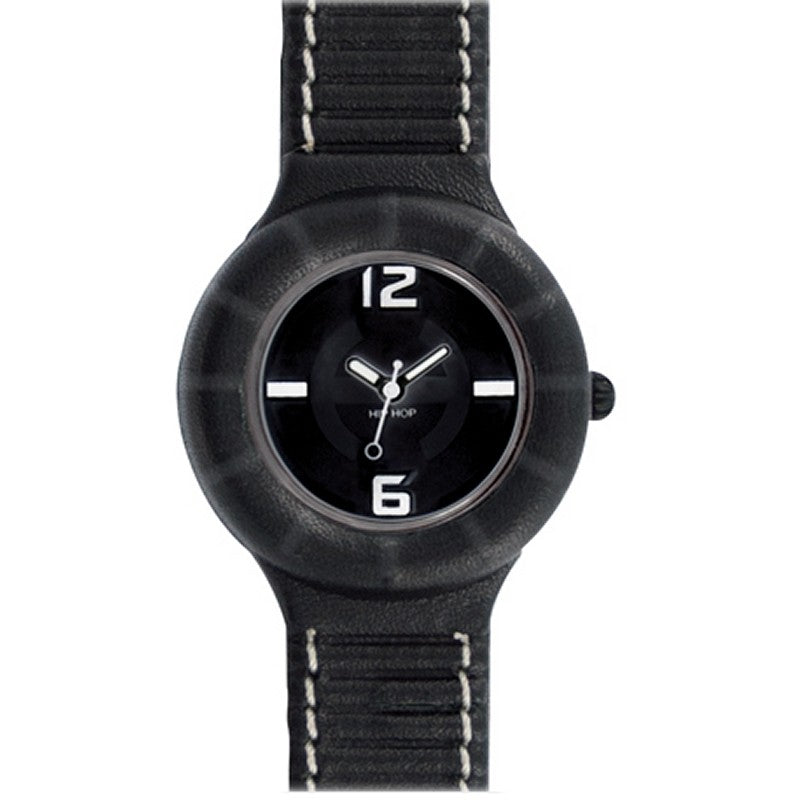 Hip Hop Uhr Silikonuhr leather small HWU0204 nero