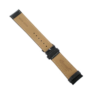 Ingersoll Ersatzband für Uhren Leder schwarz Kroko Dornschließe SI 22 mm