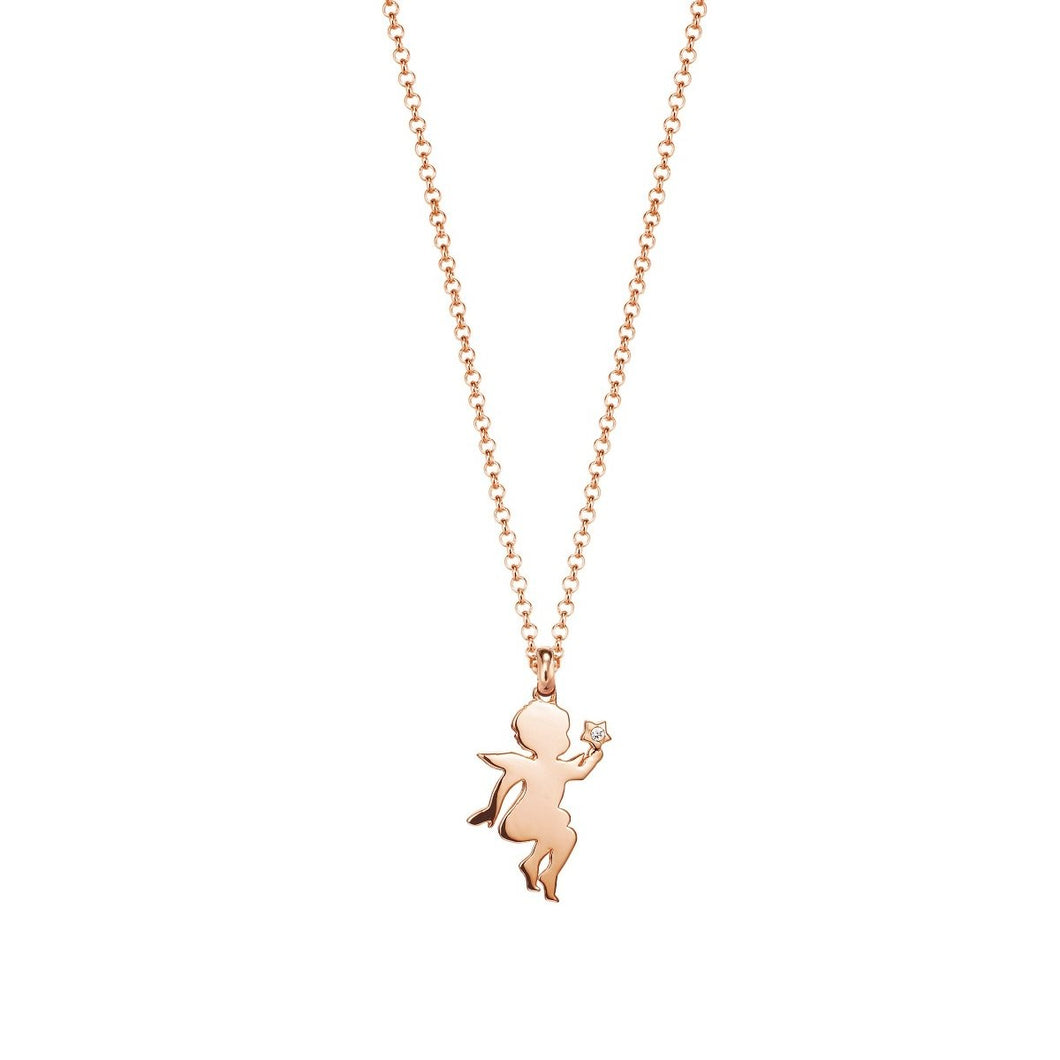 Esprit Damen Kette Collier Silber Rosé Angel Star ESNL93170C420