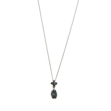 Laden Sie das Bild in den Galerie-Viewer, Konplott Halskette Collier Aladdin Kugel blau antique brass