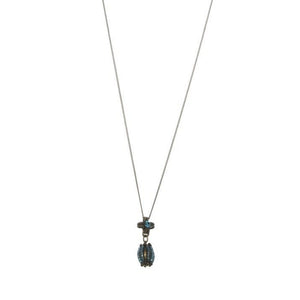 Konplott Halskette Collier Aladdin Kugel blau antique brass