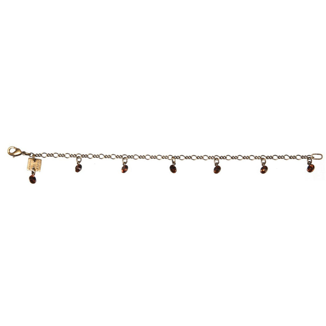 Konplott Armband Armkette Tutui Collection braun smoked topaz silber