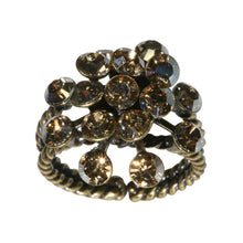Laden Sie das Bild in den Galerie-Viewer, Konplott Ring Magic Fireball beige Kristall goldener Schatten