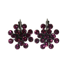 Laden Sie das Bild in den Galerie-Viewer, Konplott Ohrringe EuroWire Magic Fireball dark rose fuchsia with brown