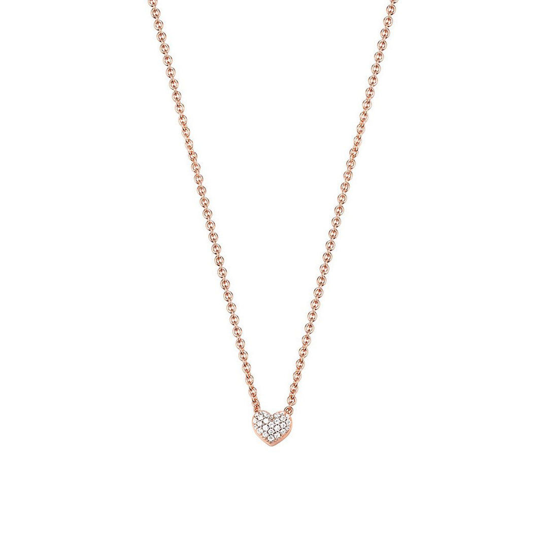 Esprit Damen Kette Collier Silber Rosé Zirkonia Petite ESNL92942C420