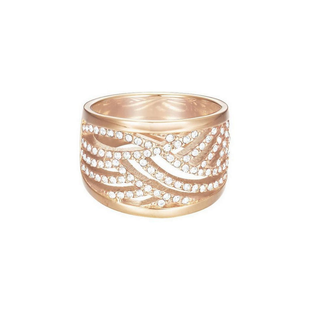 Esprit Damen Ring Edelstahl Rosé JW50236 Zirkonia ESRG02688C1