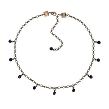Laden Sie das Bild in den Galerie-Viewer, Konplott Kette Collier Tutui Collection lila purple velvet silber