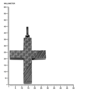 s.Oliver Jewel Herren Kette Carbon Edelstahl 2022635 Kreuz