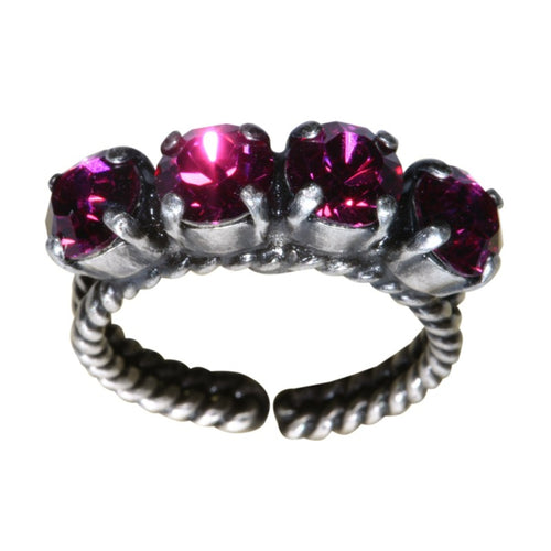 Konplott Ring Colour Snake dunkelrosa Fuchsia mit braun SS 29