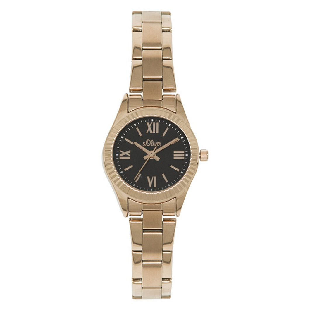s.Oliver Damen-Armbanduhr Analog Quarz IP Rosé SO-15111-MQR