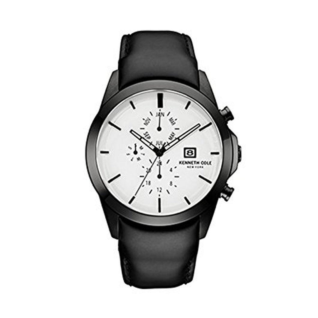 Kenneth Cole New York Herren-Armbanduhr Analog Quarz Leder 10030794