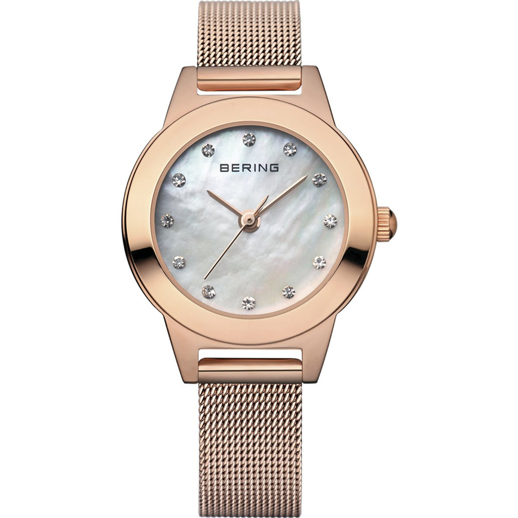 Bering Damen Uhr Armbanduhr Slim Classic - 11125–366 Meshband
