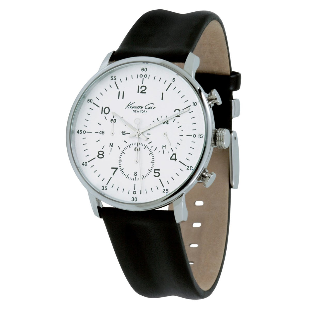 Kenneth Cole New York Herren-Armbanduhr Analog Quarz Leder 10007914