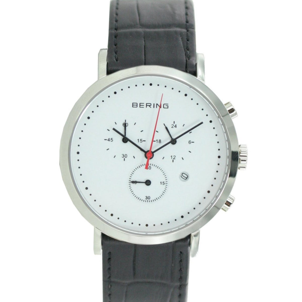 Bering Herren Uhr Armbanduhr Slim Classic Chronograph - 10540-404-k Leder