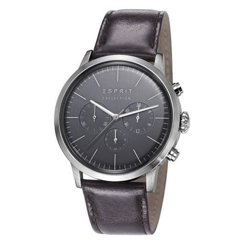 Esprit Collection Herren Uhr Armbanduhr Chrono Soter Leder EL102191002