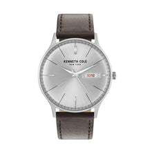 Laden Sie das Bild in den Galerie-Viewer, Kenneth Cole New York Herren-Armbanduhr Analog Quarz Leder KC50589011