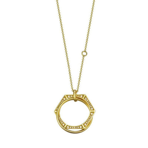 Joop Damen Kette Halskette Silber gold Zirkonia Lana JPNL90758B450