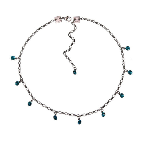 Konplott Kette Collier Tutui Collection grün blau zircon silber