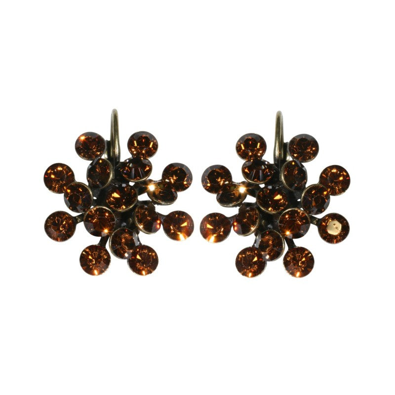 Konplott Ohrringe EuroWire Magic Fireball braun Rauchiges topaz