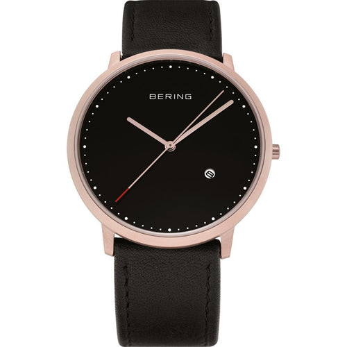 Bering Herren Uhr Armbanduhr Slim Classic - 11139-462-1 Leder
