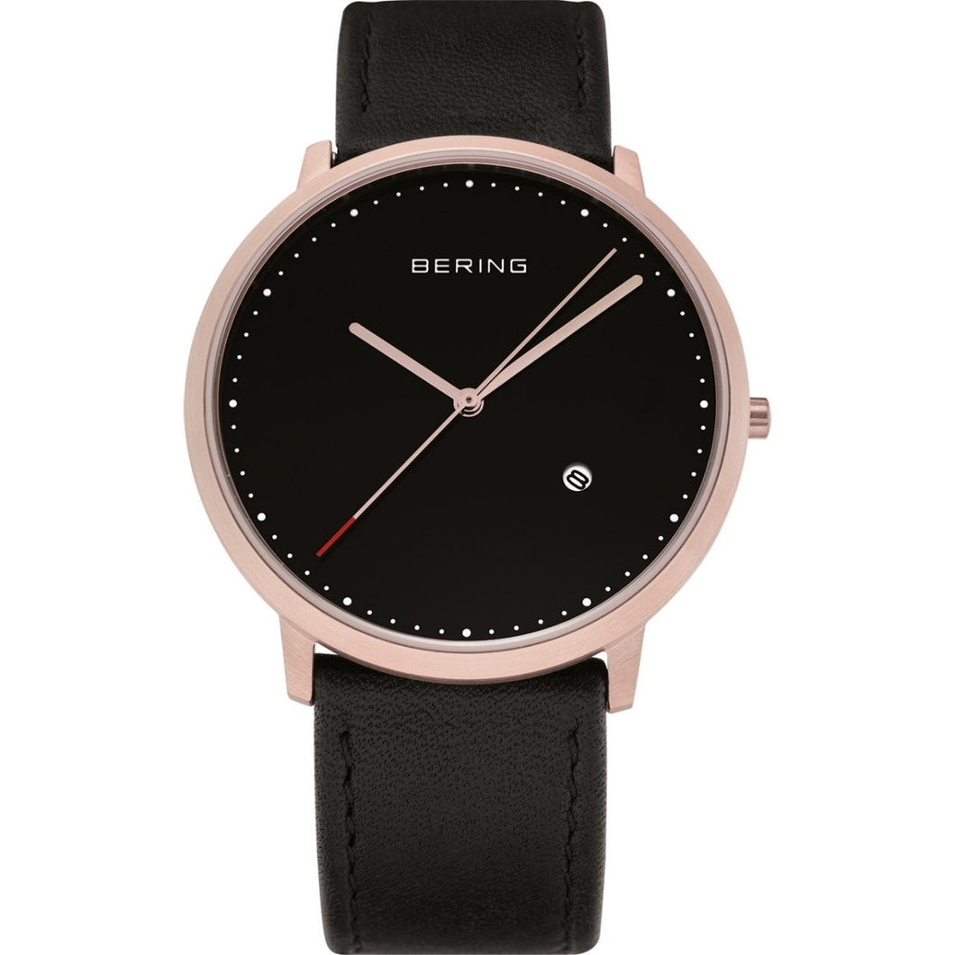Bering Herren Uhr Armbanduhr Slim Classic - 11139-462 Leder
