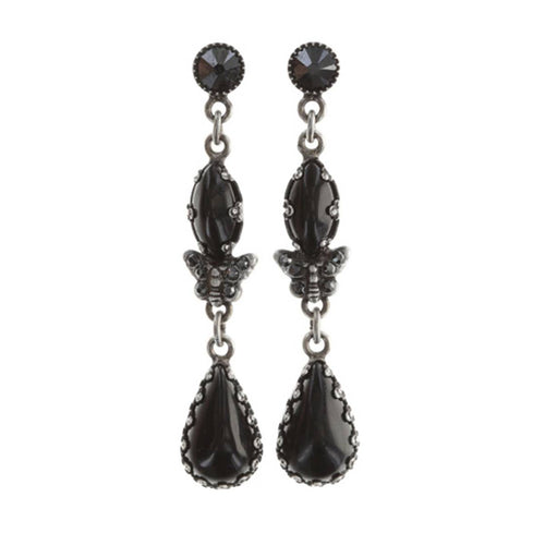 Konplott Ohrringe Ohrhänger Fly Butterfly Kollektion black silber