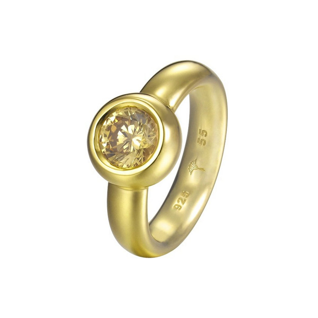 Joop Damen Ring Silber gold  Zirkonia LANA JPRG90736B
